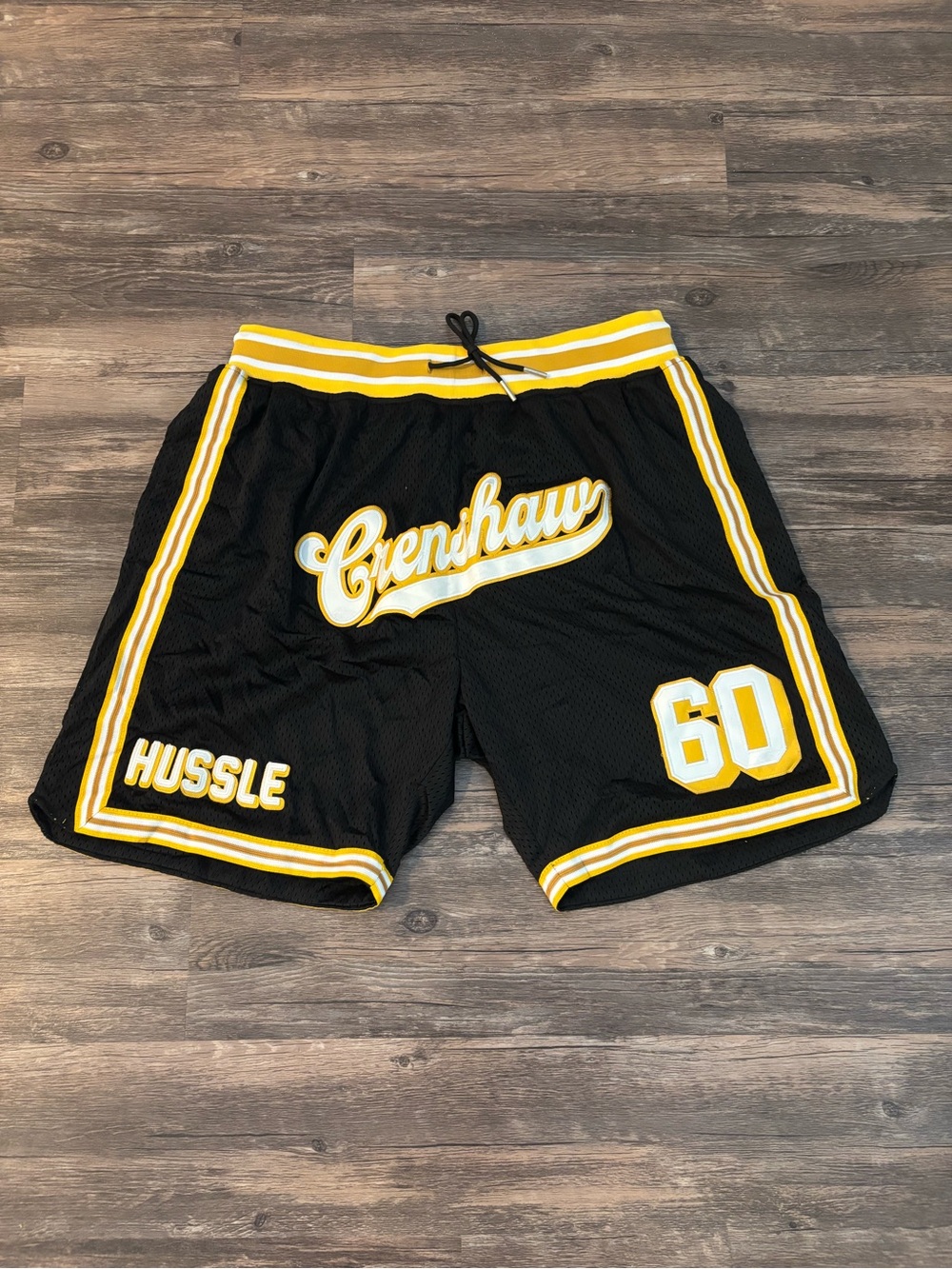 Size 2XL - Headgear Classics Nipsey Hussle Crenshaw Embroidered Shorts Yellow